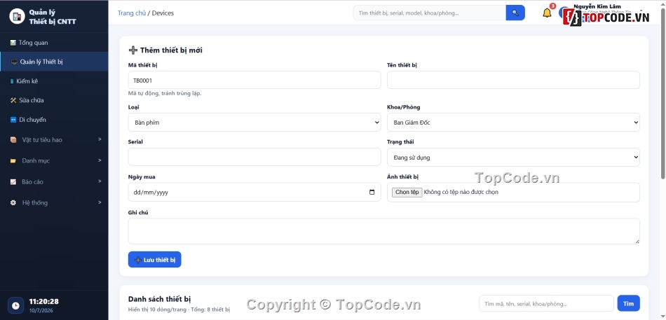 SQL,code php,quản lý vật tư